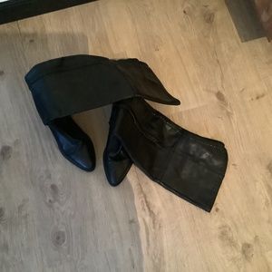 Over the knee black boots